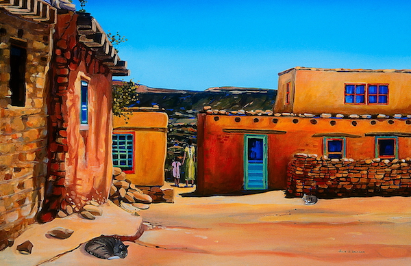 A Mother and Child - Southwest Landscape Print Series
